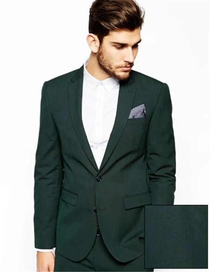Custom Made Green Notch Lapel Men Suit 2 PCS Jacket+Pant Men's Wedding Suit Professional Suit Groomsman's Wedding Dress Custom Made Green Notch Lapel Men Suit 2 PCS Jacket+Pant Men's Wedding Suit Professional Suit Groomsman's Wedding Dress