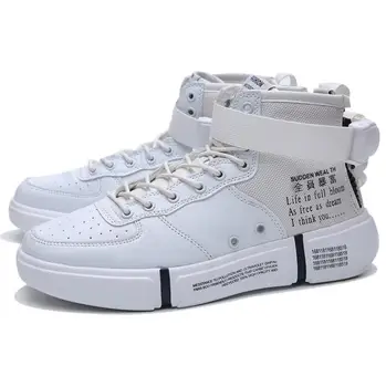 

New men's high shoes irregular letters comfortable breathable fashion casual men sneakers shoes mens loafers sneakers men shoes