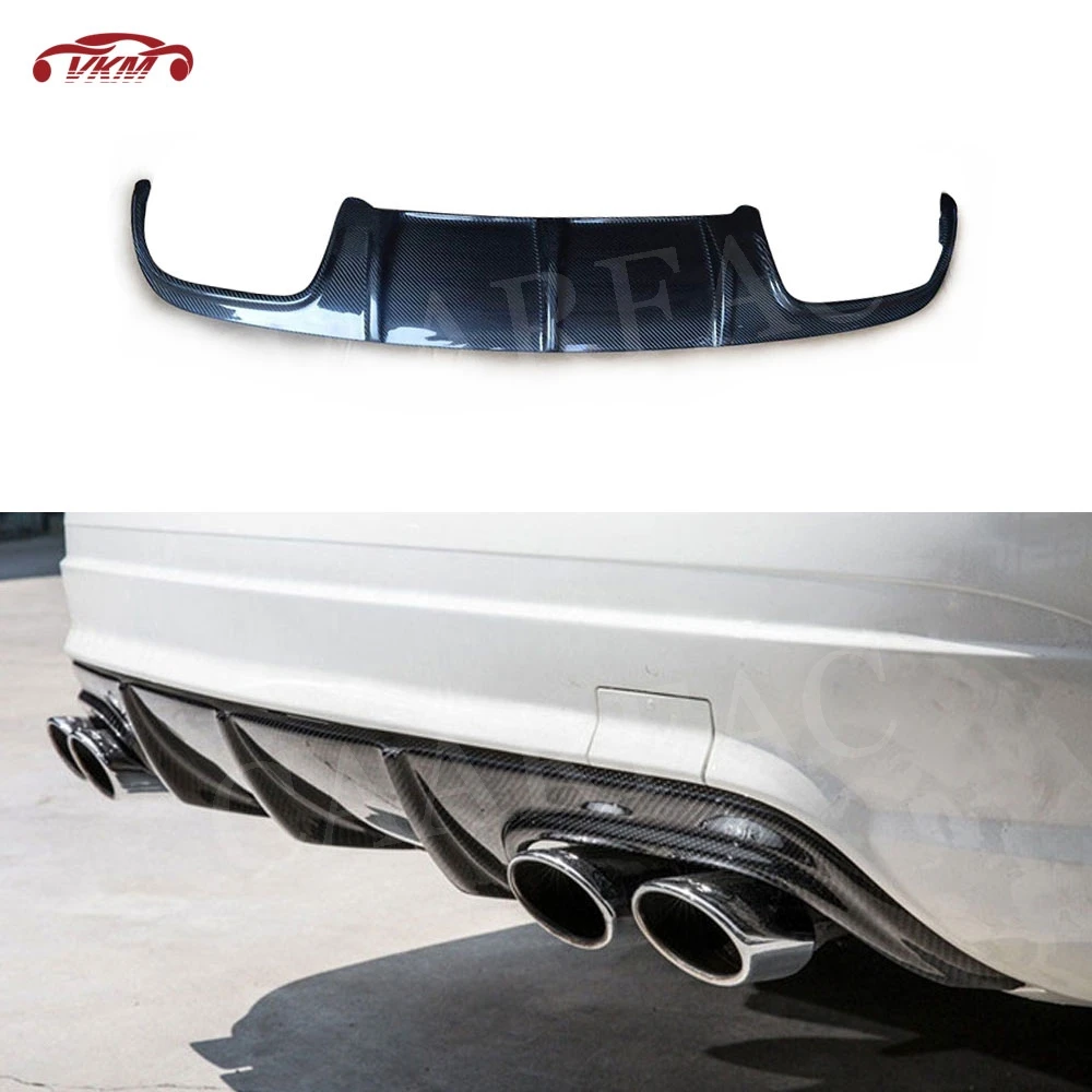 Задний диффузор для губ из углеродного волокна Mercedes Benz C Class W204 C63 AMG 2008 2009 2010 2011
