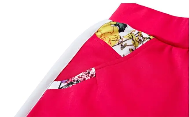 Новое увеличение 5XL спортивный костюм из двух частей женская рубашка с длинными рукавами и брюки Осенняя модная спортивная одежда с цветочным принтом
