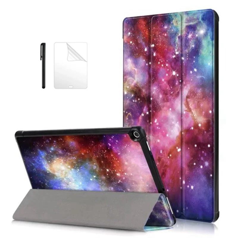 

Slim Magnetic PU Leather Case For Amazon Kindle Fire HD 10 2017 10.1 inch Cover For Amazon Kindle Fire HD10 2017 Case+Film+Pen
