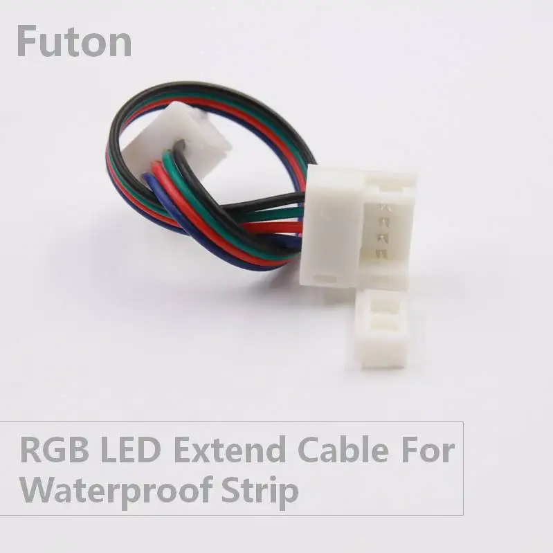 

4Pin 10mm Width RGB LED Extention Cable Solderless LED Strip Connector For Waterproof SMD 5050/2835/3528 And DIY