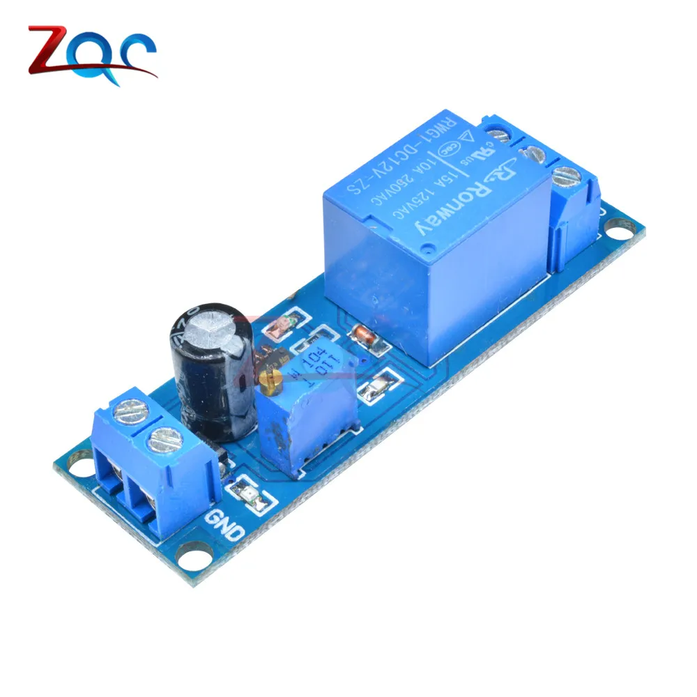 

DC 12V Delay Relay Timer Switch Adjustable Board 0 to 10 Second with NE555 Oscillator Module new