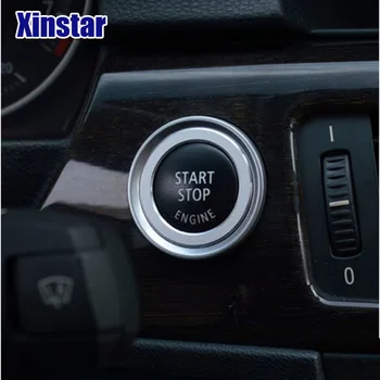 

Aluminum M power performance Car start switch decoration sticker for BMW E90 E60