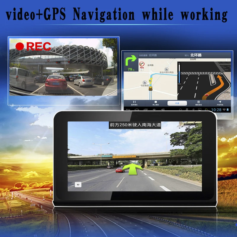 7 дюймов Android автомобильный видеорегистратор с радаром камера FHD 1080P