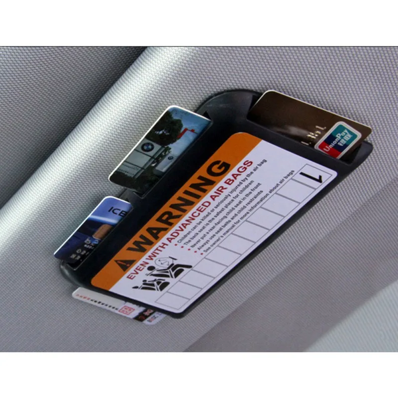 Sun Visor Card Holder Driving Document Package Bill Mobile Phone Storage Bag Leather Sunshade Glasses Hanging | Автомобили и