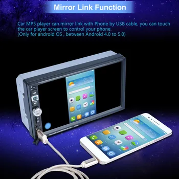 

2019 New Multifunction7 Double Din Touchscreen In Dash Car Stereo Radio Mirror Link Mp5 Player+ Camera For Most Car Devices