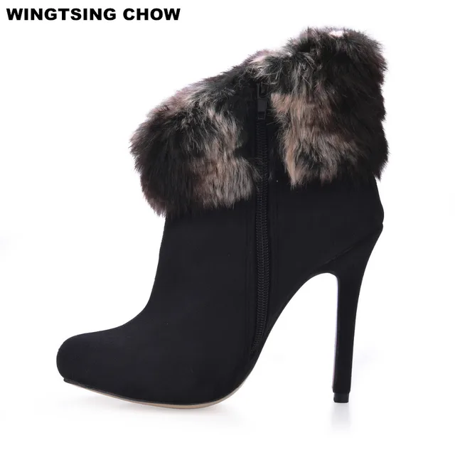 dames schoenen met bont