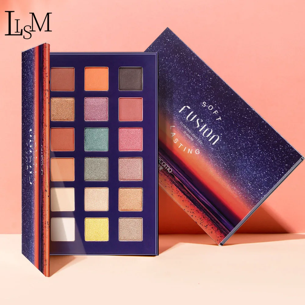 

LISM 2019 New Arrival 18 Color Eye Shadow Palette Galaxy And Sunset Styles Eyeshadow Pigment Powder Waterproof Long-Lasting