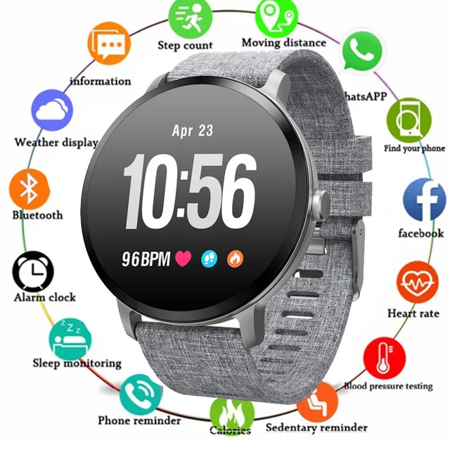 

2019 V11 Sports IP68 Smart Watch fitness bracelet activity tracker heart rate monitor blood pressure for ios Android iPhone