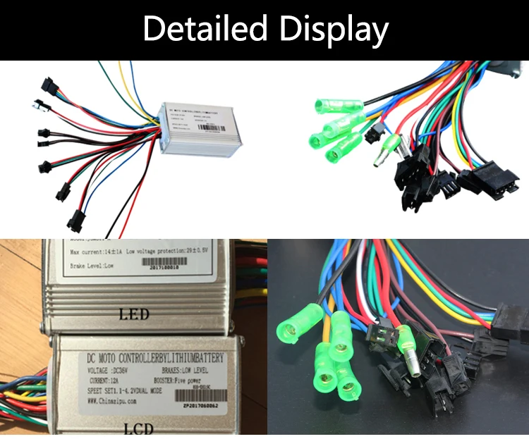 Jueshuai Электрический велосипед 36 в 250-500 Вт Электрический контроллер велосипеда Синусоидальная волна стабильный светодиодный ЖК-дисплей бесщеточный контроллер электровелосипеда bldc