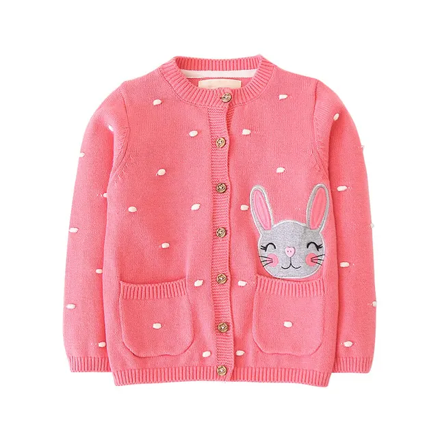 Toddler Baby Girls Cardigan Cute Pink Christmas Knit Sweater For Girl
