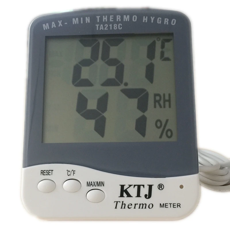 Домашний стол с ЖК-дисплеем, цифровой термометр-гигрометр, Макс/мин, измеритель температуры и влажности в помещении и на открытом воздухе с датчиком 1,5 м