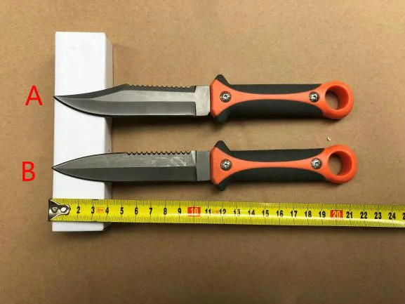 

N-014 56HRC 440C blade PP plastic handle Hunting Diving saber american leggings straight knife Camping EDC tools