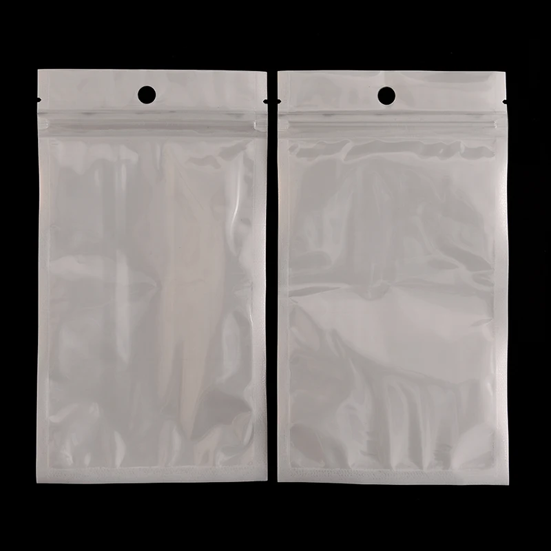 100pcs 4 Sizes Waterproof Zipper Plastic Bags Packaging Pouches Ziplock Zip Lock Bags Package ...