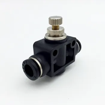 

5PCS Black High 6mm Quality Flow control valve Pneumatic Fittings Pneumatic type speed control connector DSA-06