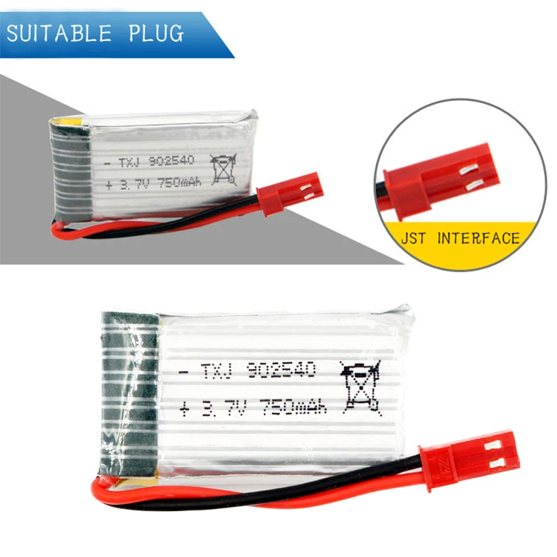 

1 piece 3.7V 750mAh 25C Lipo Battery Spare Part for Quadcopter helicopter battery drone battery