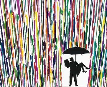 

Frameless painting by numbers paint by numbers for home decor PBN for living room 4050 hug in rain