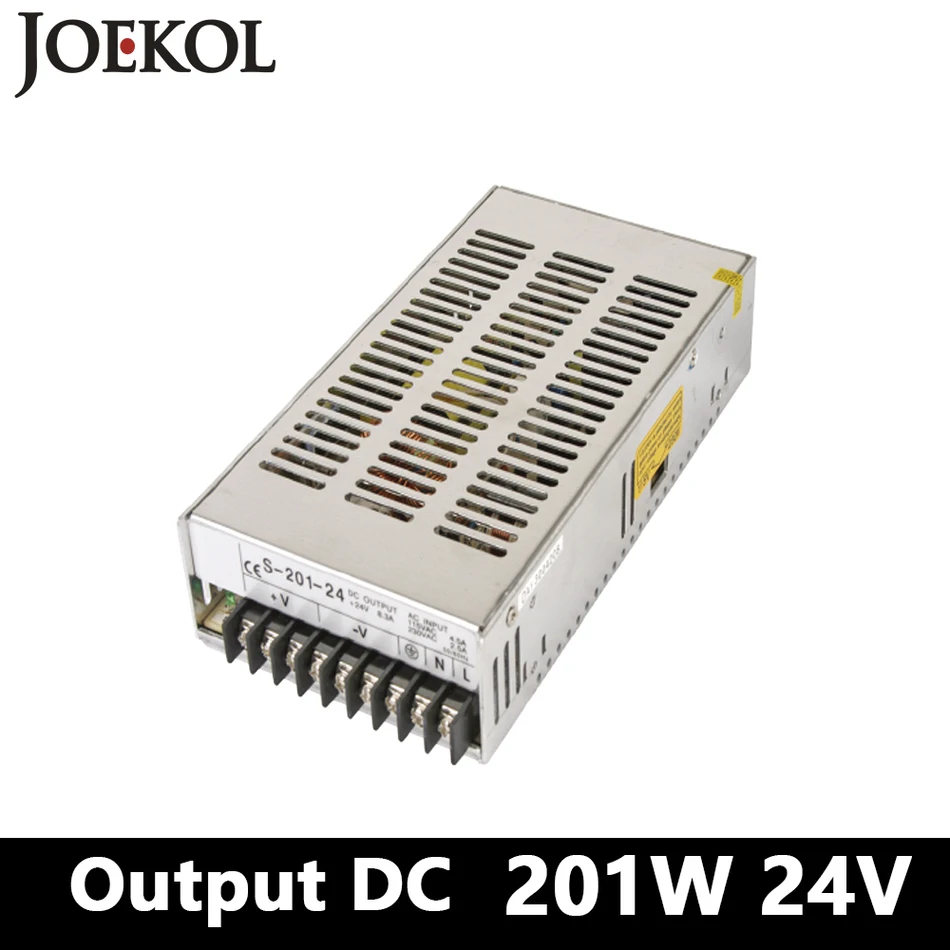 

Switching Power Supply 201W 24v 8A,Single Output Ac Dc Converter For Led Strip,AC110V/220V Transformer To DC 24V