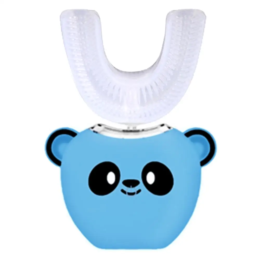 Детская Автоматическая звуковая электрическая зубная щетка USB u-тип уход за полостью рта Зубы 360 ° градусов интеллектуальная автоматическая звуковая электрическая зубная щетка - Цвет: 7-18 Year Old Blue