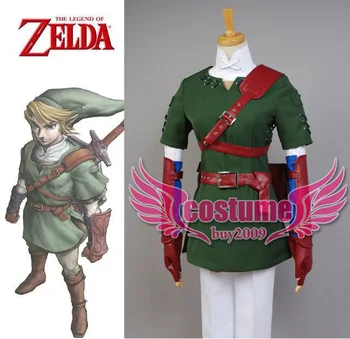 

The Legend of Zelda Zelda Link Uniform Outfit Jacket Game Halloween Cosplay Costume For Men Custom Made NEW