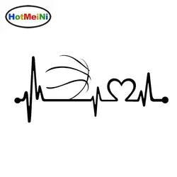 HotMeiNi Оптовая Личность Heartbeat Lifeline Баскетбол Мода виниловые наклейки на автомобиль аксессуары 20,3 см * 8,9 см