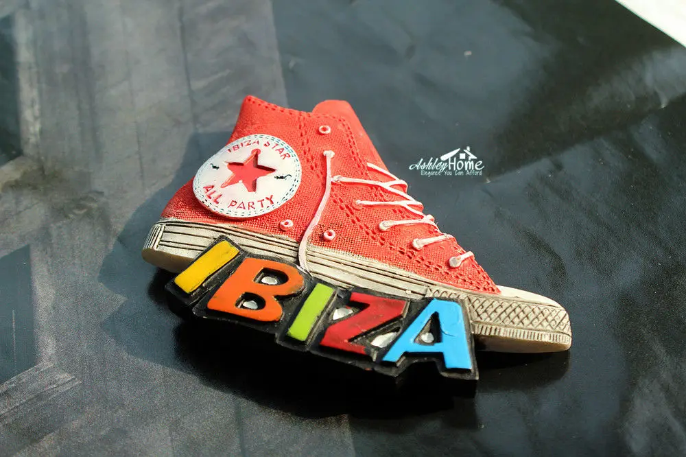 

IBIZA Tourism Tourist Travel 3D Resin Fridge Magnet Plimsolls Craft GIFT IDEA
