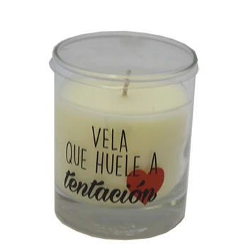 

Scented Candle with odor a vanilla and message