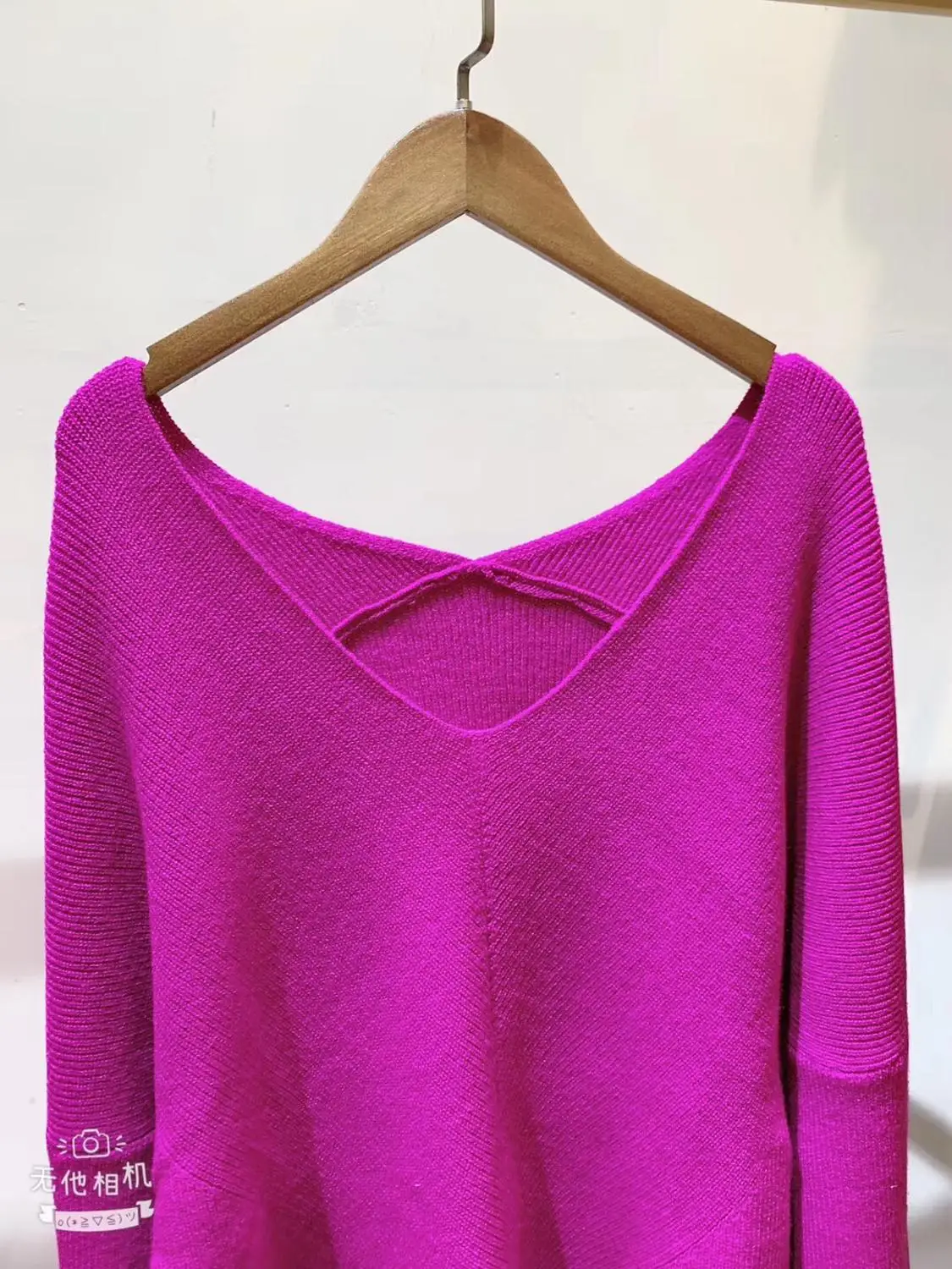 Осенние и зимние новые женские v-образный вырез женское кашемировое простой вязаный свитер Топ