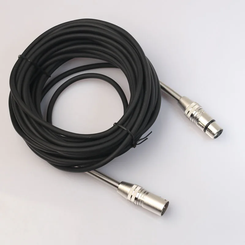 XLR Microphone Cable Male to Female 3pin jack Audio Cable With Spring Protection For Microphone Mixer 1.8m 5m 10m Audio Extension Cord (14)