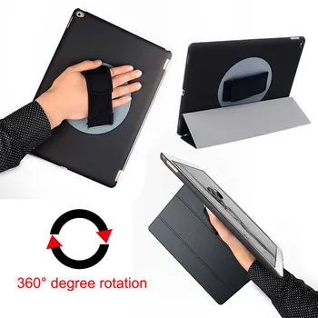 

Hand shell For Apple iPad Pro 12.9 inch Tablet Protetive Case Cover 360 Degree Rotating PU Flip Leather Skin case cover