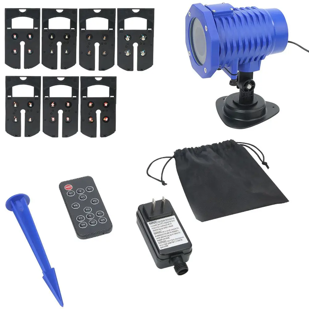 

BIFI-Christmas LED Projector Light, 8 slide waterproof IP65 Outdoor landscape 10W Motion Projector Light, 5 m power cord decor