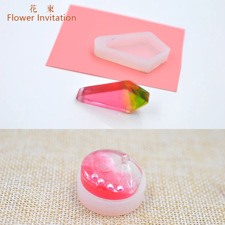 

Flower Invitation DIY Silicone Geometric Pendant Mold 5pcs/set For Epoxy Resin Jewelry Making Handmade Craft
