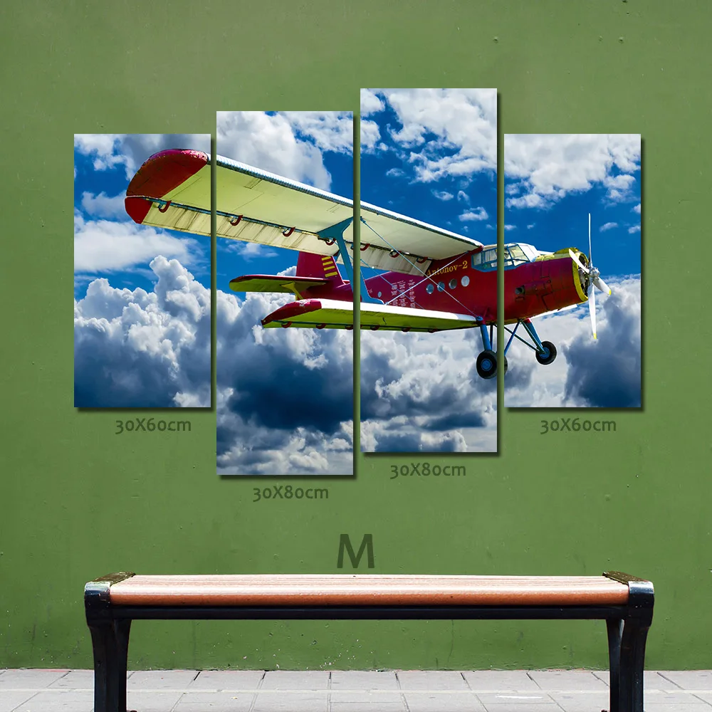 5 панельных холщовых картин AAHH большого размера Dordic Blue Sky Glider рисунок на холсте