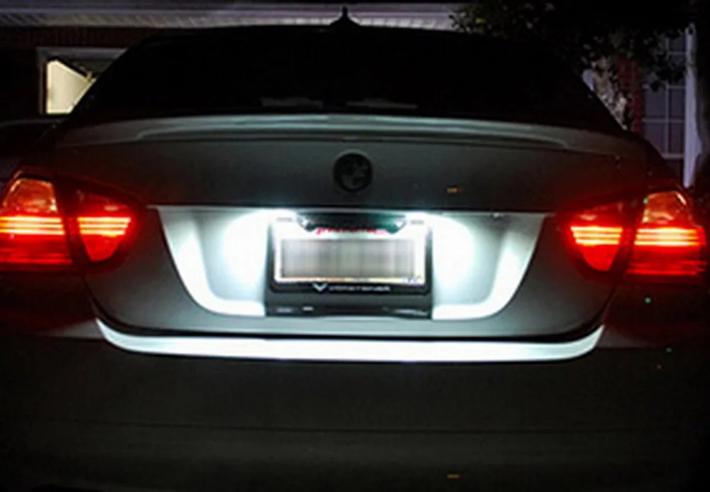 2xLED License Number Plate Light Lamp E39 E60 E61 E90 E92 For BMW 3Series Canbus