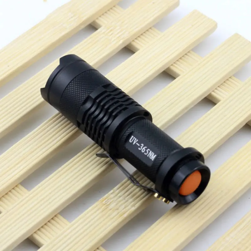 

1mode Black Uv 365nm Led Edc Flashlight Nichia 365uv Inside Smo Reflector Fluorescent Agent Detection Check Money Lamp