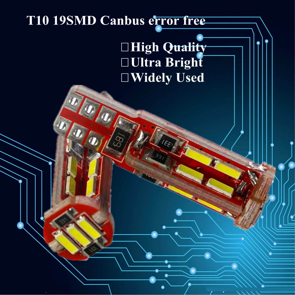 

T10/5W5 Car LED Canbus Auto Bulb Lights PartAccessory Load Resistor Bulbs Light Powerful 4014SMD LED Chip Lamp Canbus Error Free