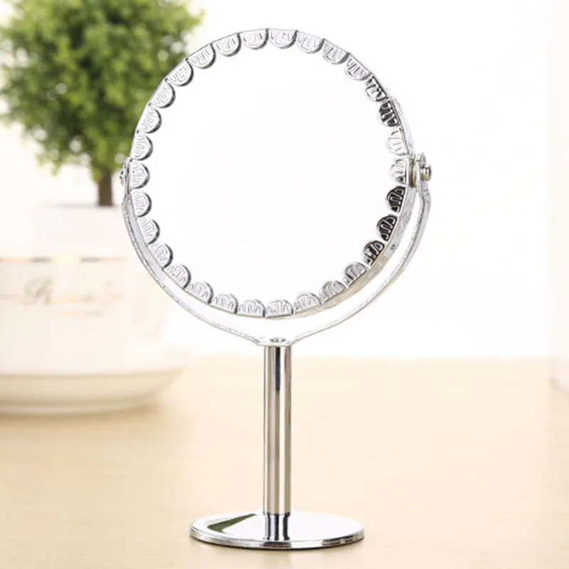 Vintage Double Side Makeup Mirror Stand High Quality Portable Desktop