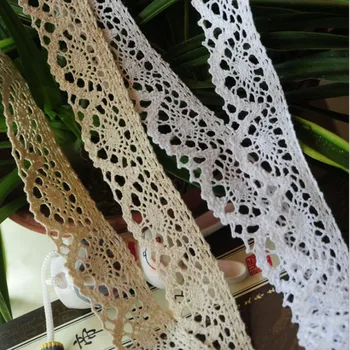 

2019 Sale Real Lace Fabric 200 meter 4cm Sun Flower Beige Curtain Lace Cotton Clothing Accessories Diy