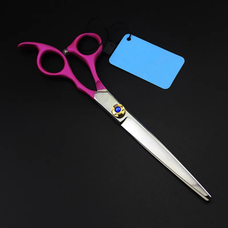 professional Japan steel 7 '' pink Pet dog grooming cut hair scissors