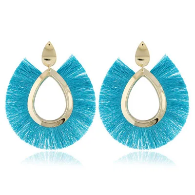 

Big Tassel Drop Earrings for Women Fashion Statement Bohemian Handmade Brincos Fringe Earring Za 2019 Pendientes Jewelry