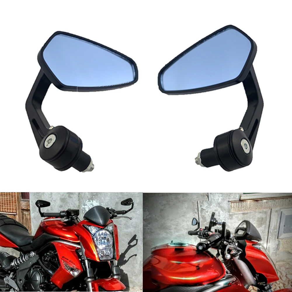 Черные зеркала на руль 7/8 &quot овальные классические боковые заказ Chopper Bobber Кафе Racer