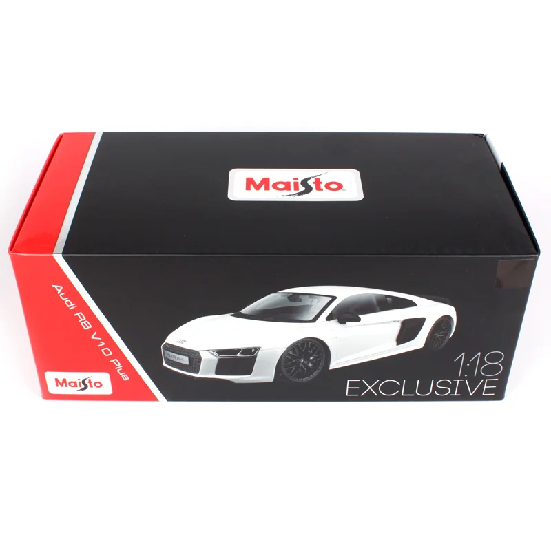 Спортивный автомобиль Maisto 1:18 Audi R8 V10 PLUS модель литая под давлением игрушечная