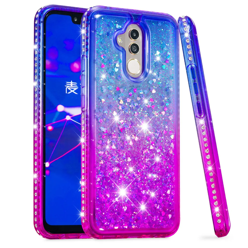 Diamond Glitter Bling Liquid Gradient Soft Case Cover For Huawei Mate 20 Lite Y5 (27)