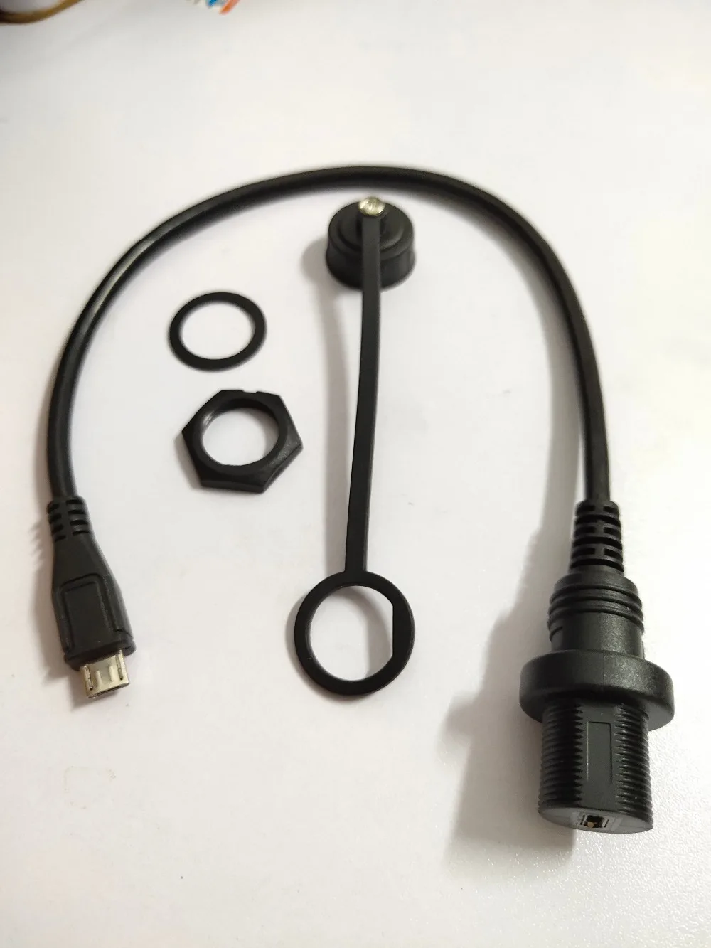 10 шт. x Micro USB 2,0 разъем для монтажа на панель IP67 водонепроницаемый кабель Micro-USB 5pin Мужской и Женский удлинитель