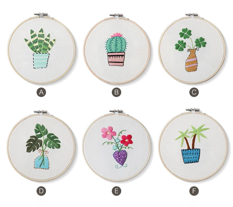 DIY 3D Ribbon Flowers Embroidery Set with Frame for Beginner Needlework Kits Cross Stitch Series Arts Crafts Sewing Decor-11