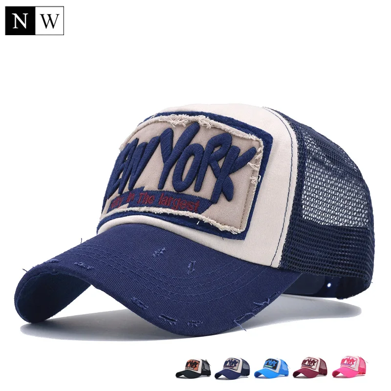 5 لوحة نيويورك ماركة snapback قبعة بيسبول مع شبكة شحان قبعة نيويورك قبعات البيسبول الرجال النساء الفتيات الفتيان الصيف شبكة كاب