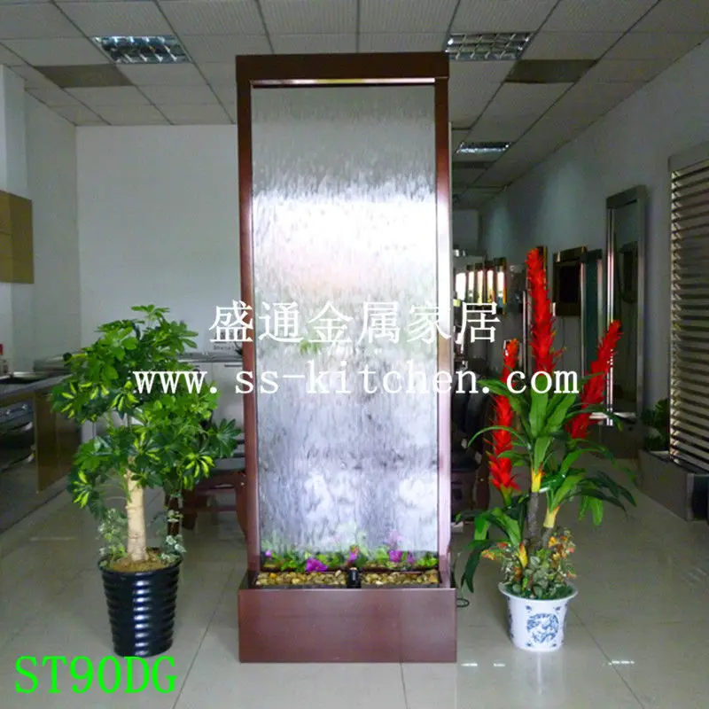 

Indoor stainless steel water curtain/ fountains/water fountain/fengshui separating screen decoration/humidifier/house decoration