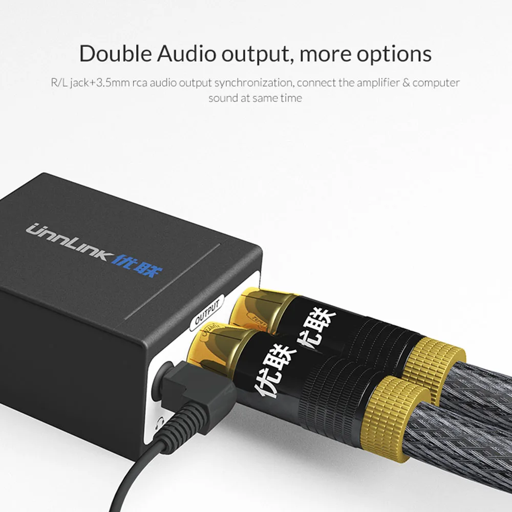 Unnlink цифро аналоговый аудио адаптер 192 кГц 24 бит DAC SPDIF оптический Toslink - Фото №1