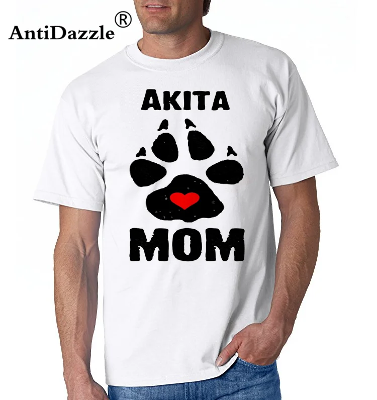 Akita мама собачьи лапки принты-Akita рубашки мать день мисс футболка | Мужская одежда